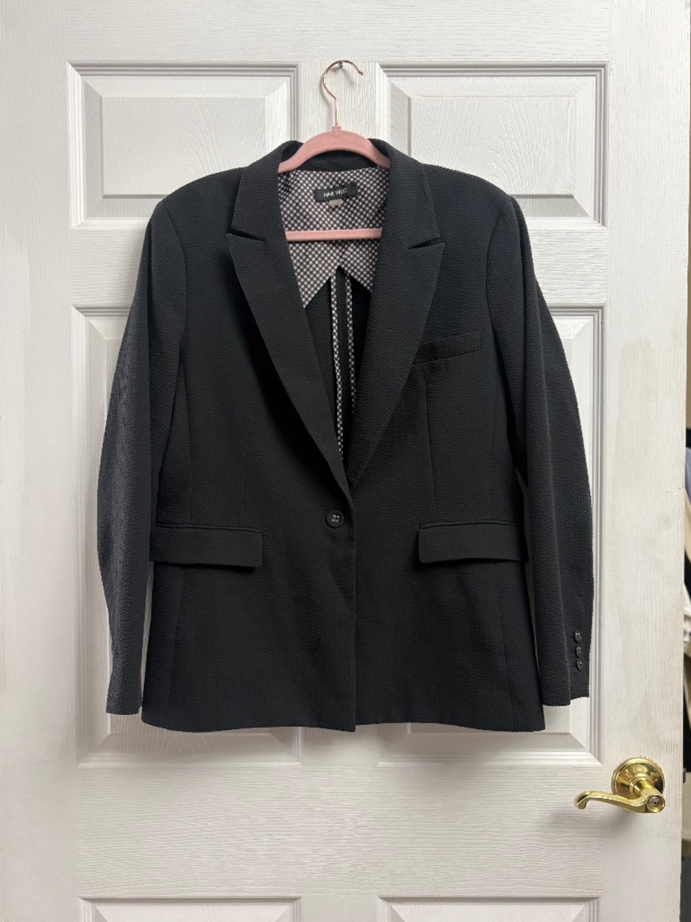Nine West Women's Black Single Button Blazer